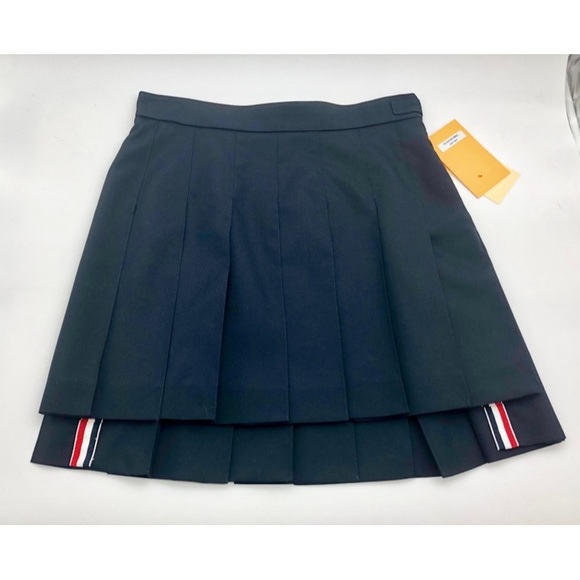 Thom Browne Mini Skirt Pleated Skirt Asymmetrical - Picture 2 of 8